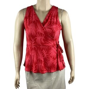 Kaileigh Tropical Print Tie Side Top Size XL Multicolor